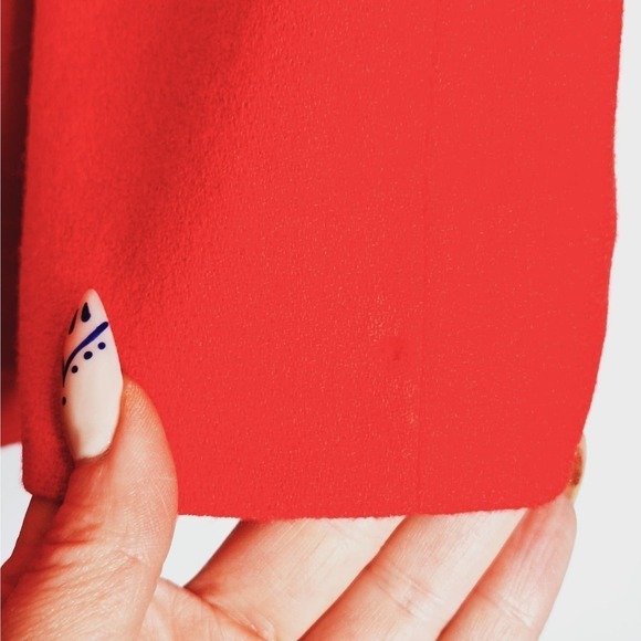 Vintage Herbert Grossman Cynthia Sobel Red Skirt Suit Size 10 Blazer 100% Wool - Picture 11 of 16